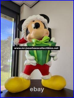Walt Disney Mickey Mouse Standing with Christmas Present Big Figurine Statue