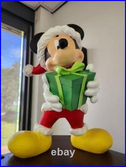 Walt Disney Mickey Mouse Standing with Christmas Present Big Figurine Statue
