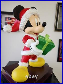 Walt Disney Mickey Mouse Standing with Christmas Present Big Figurine Statue