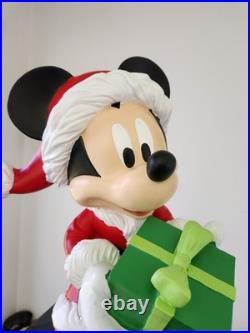 Walt Disney Mickey Mouse Standing with Christmas Present Big Figurine Statue