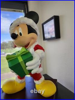 Walt Disney Mickey Mouse Standing with Christmas Present Big Figurine Statue