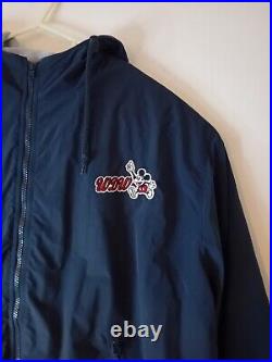 Walt Disney World Mickey Mouse 71 Jacket Coat Blue Hooded Nylon Mens Size XXXL