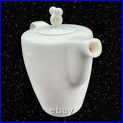 Walt Disney World Mickey Mouse Porcelain Thailand White Tea Pot Pottery 7W 5T