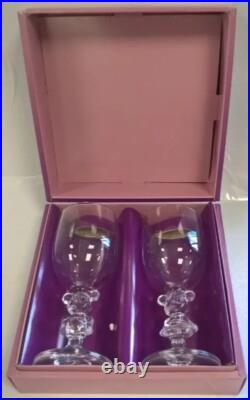 Walt disney company minnie & mickey mouse stem retired wine champagne glasses