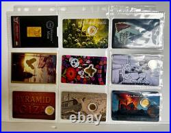 Wessex Mint 9-Card Lot Disney Mickey Mouse, 1/1000 fine gold Liberia Niue
