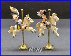Willitts Disney Mickey & Minnie Mouse Carousel Horse Figurines 4 #63059 #63058