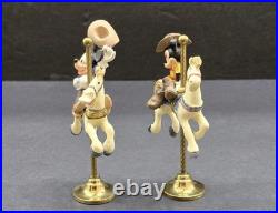 Willitts Disney Mickey & Minnie Mouse Carousel Horse Figurines 4 #63059 #63058