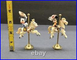 Willitts Disney Mickey & Minnie Mouse Carousel Horse Figurines 4 #63059 #63058
