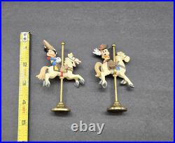 Willitts Disney Mickey & Minnie Mouse Carousel Horse Figurines 4 #63059 #63058