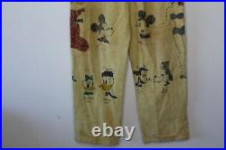 X281 Vintage 50s 60s Senior Cords Pants Disney Mickey Mouse Donald Duck 28 x 29