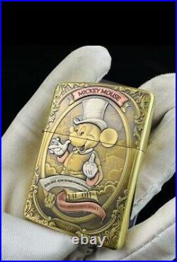 Zippo Mickey Mouse Double Sided Brass Edition with Original Box