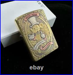 Zippo Mickey Mouse Double Sided Brass Edition with Original Box